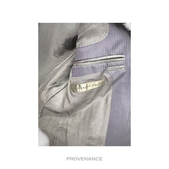 🔴  Alexander McQueen Jacket Coat Blazer - Striped Navy 36R - Picture 9 of 15